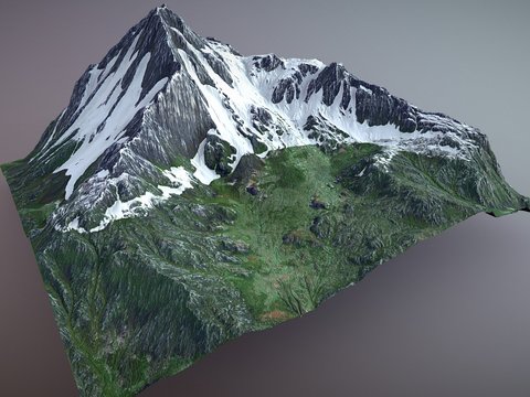 Modern Snow Mountain Range