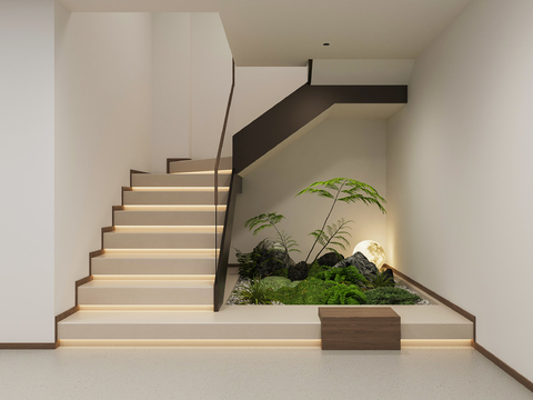 Modern stairwell staircase landscape