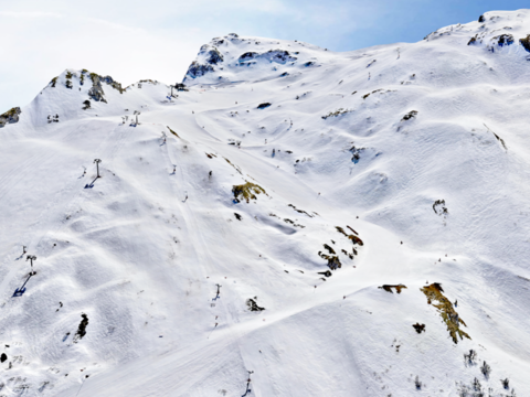 Natural landscape of snow mountain