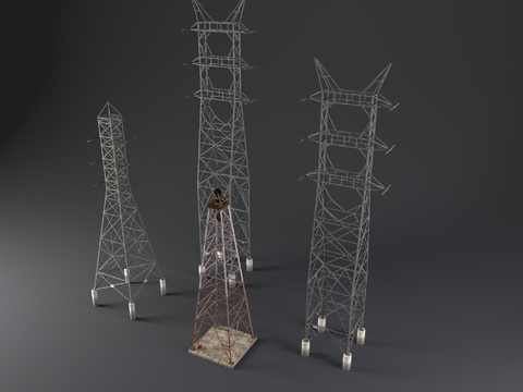 Signal tower electric line tower high voltage wire