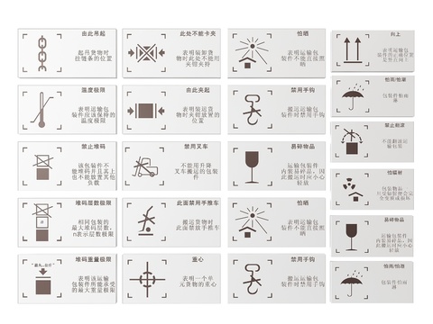 Packing Box Signs Packing Box Icons Packing Bag Signs