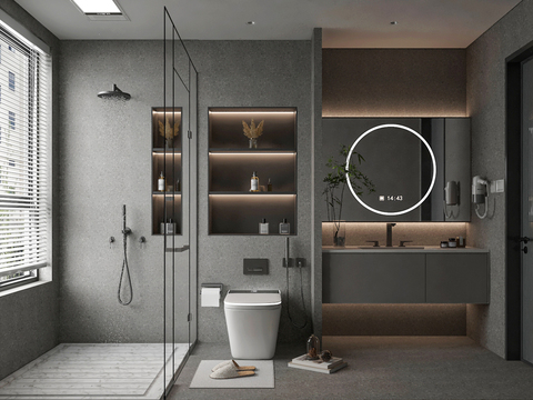 Advanced gray toilet bathroom