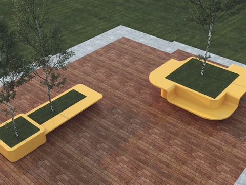 Modern tree pool seat