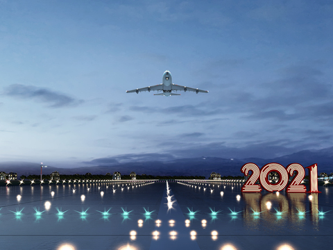 New Year Airport Floor Light Indicator