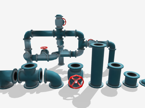 Industrial air valve pipeline