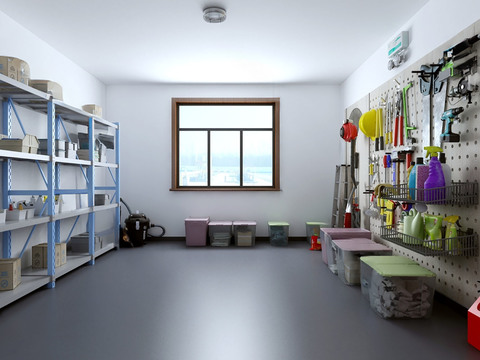 Modern warehouse tool room utility room