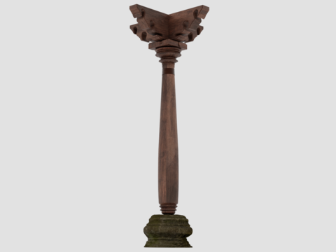 Southeast Asia Pillar Wooden Column