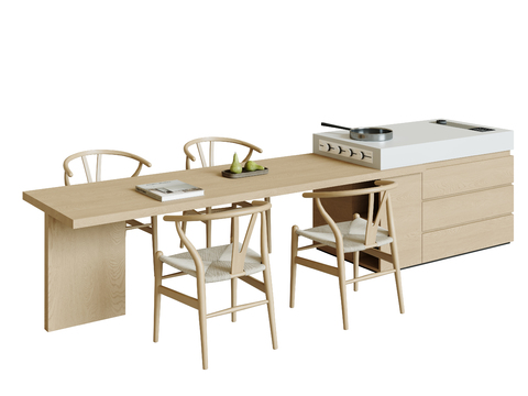 Nordic Dining Table and Chair Island Table