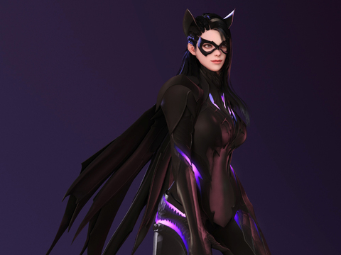 Game Role Cat Woman Warrior