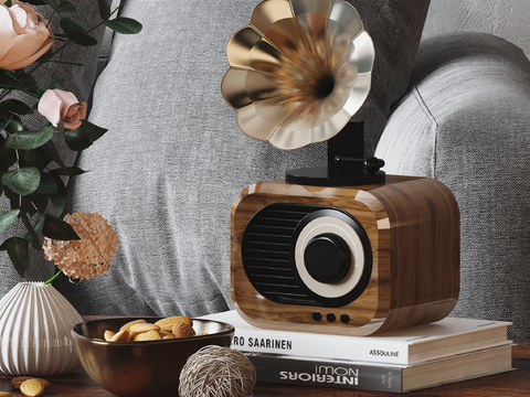 Modern Retro Speaker Phonograph Sound