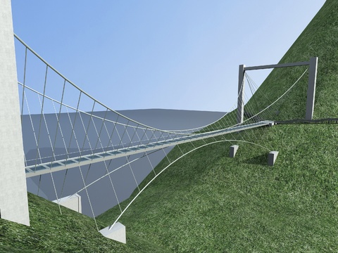 modern bridge suspension bridge viaduct