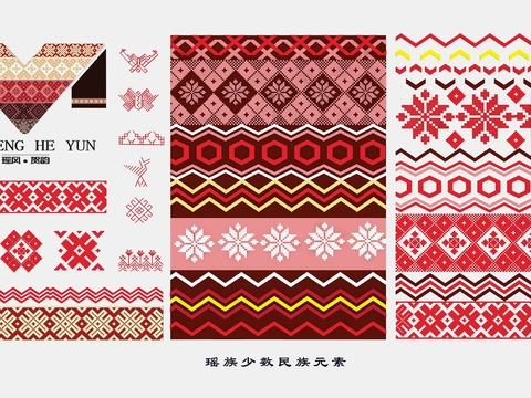 Yao ethnic minority wall decoration elements