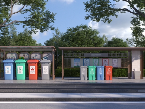 Garbage sorting station