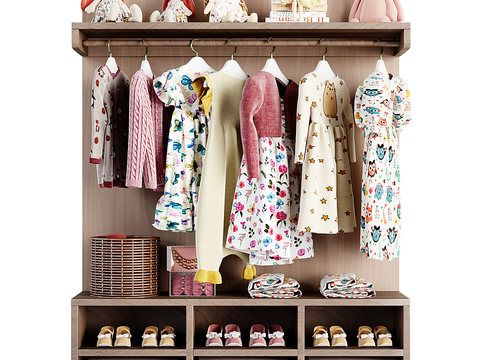 Children's wardrobe storage cabinet