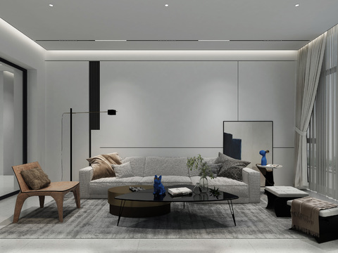 Modern living room with free