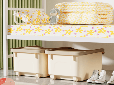 Bed Quilt Storage Box Shoes Slippers