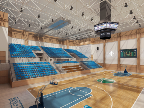 gymnasium basketball court