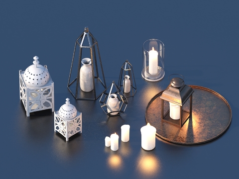 Candlestick lamp candle