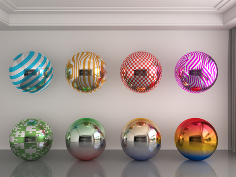 Modern Metal Ball Ornaments