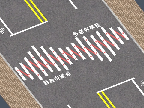 Modern creative zebra crosswalk