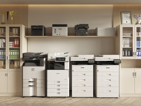 Printer Copier Shredder File Cabinet