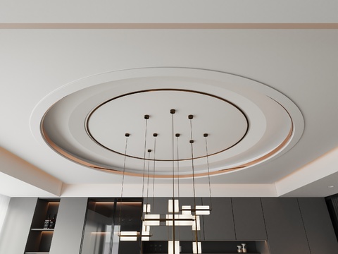 Circular suspended ceiling