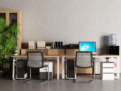 modern office desk and chair