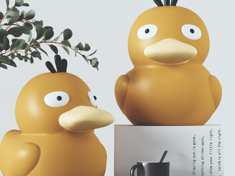 The duck sculpture ornaments children's toys