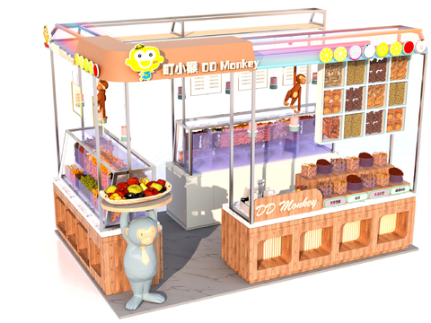 Shopping Mall Booth Snack Booth Dried Fruit Booth