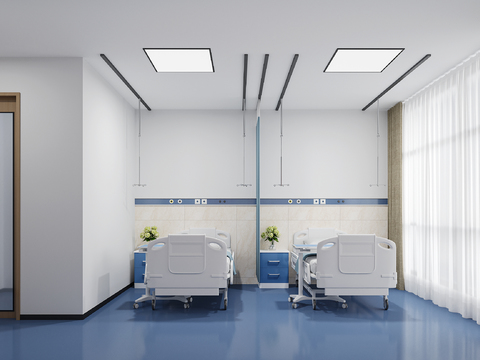 Modern Hospital Ward Treatment Room