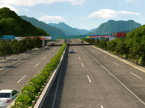 Highway road landscape