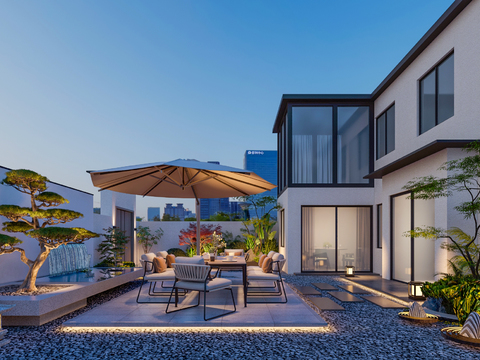 Modern Balcony Terrace Roof Garden