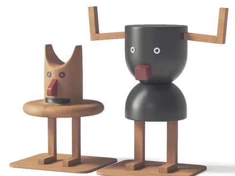 Abstract sculpture cartoon ornaments