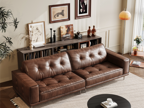 Middle style sofa double sofa