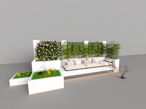 Outdoor landscape sketch outdoor sofa