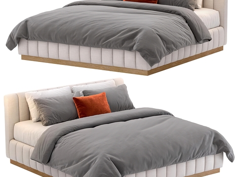 poliform modern fabric double bed