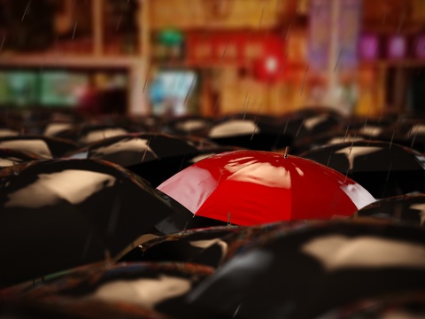 Night view in the rain Umbrella Crossroads Street view