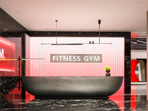 Modern gym front desk