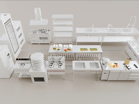 Central kitchen equipment console