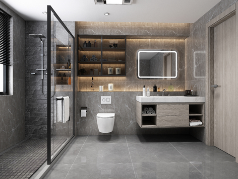 Advanced gray toilet bathroom