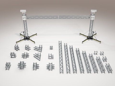 Construction of truss elevator building