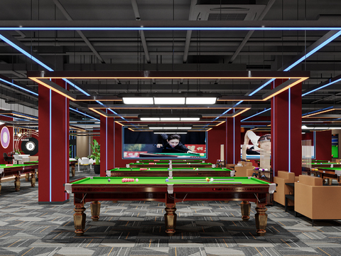 Industrial wind billiard room billiard hall