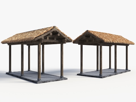 New Chinese-style thatched cottage thatched pavilion landscape pavilion