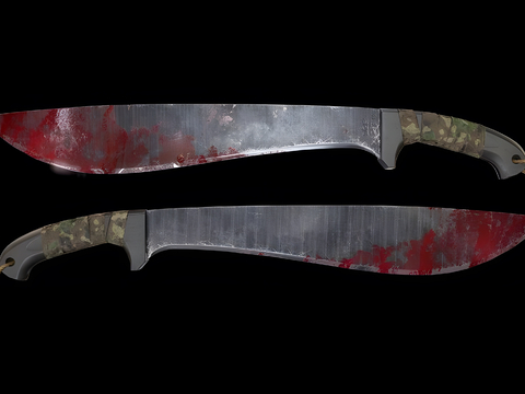 machete saber blooded knife