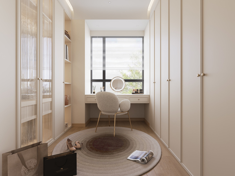 Cream cloakroom