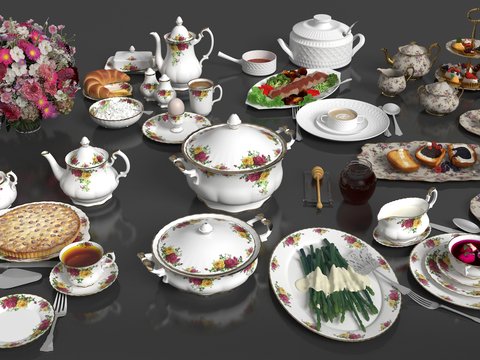 Afternoon Tea Food Pastry Dessert Coffee Tableware