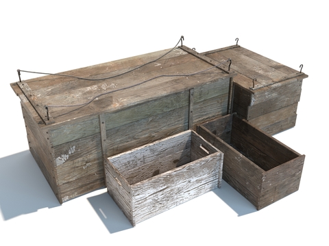 Wooden box storage box