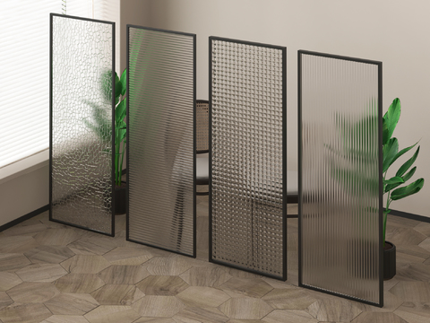 Glass partition frosted glass partition