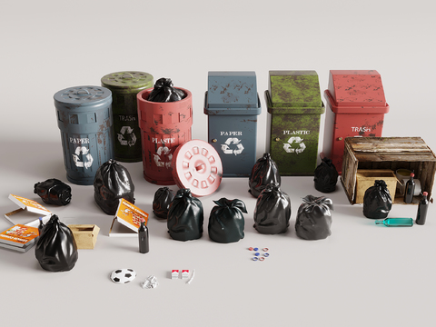 Public dustbin sorting garbage bin garbage bag