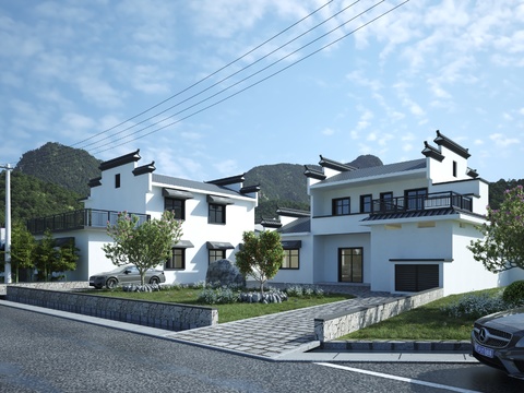 Appearance of New Chinese-style Huizhou Homestay